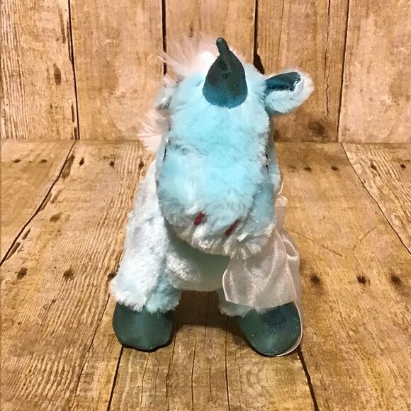 DanDee Blue Unicorn Plush 6.5” - Picture 3 of 8
